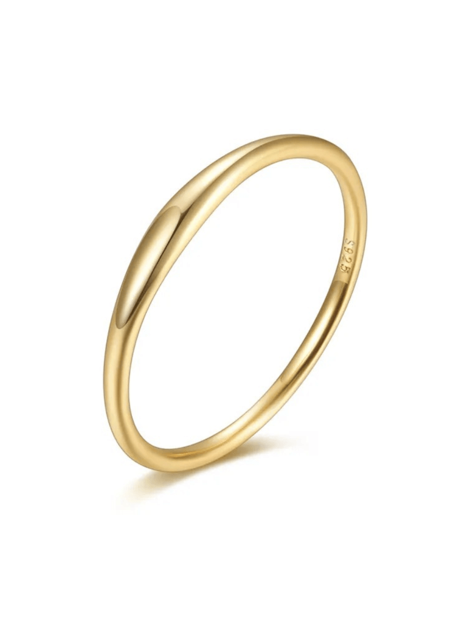 Fine Gold Ring Indent Layering Ring Betty and Biddy