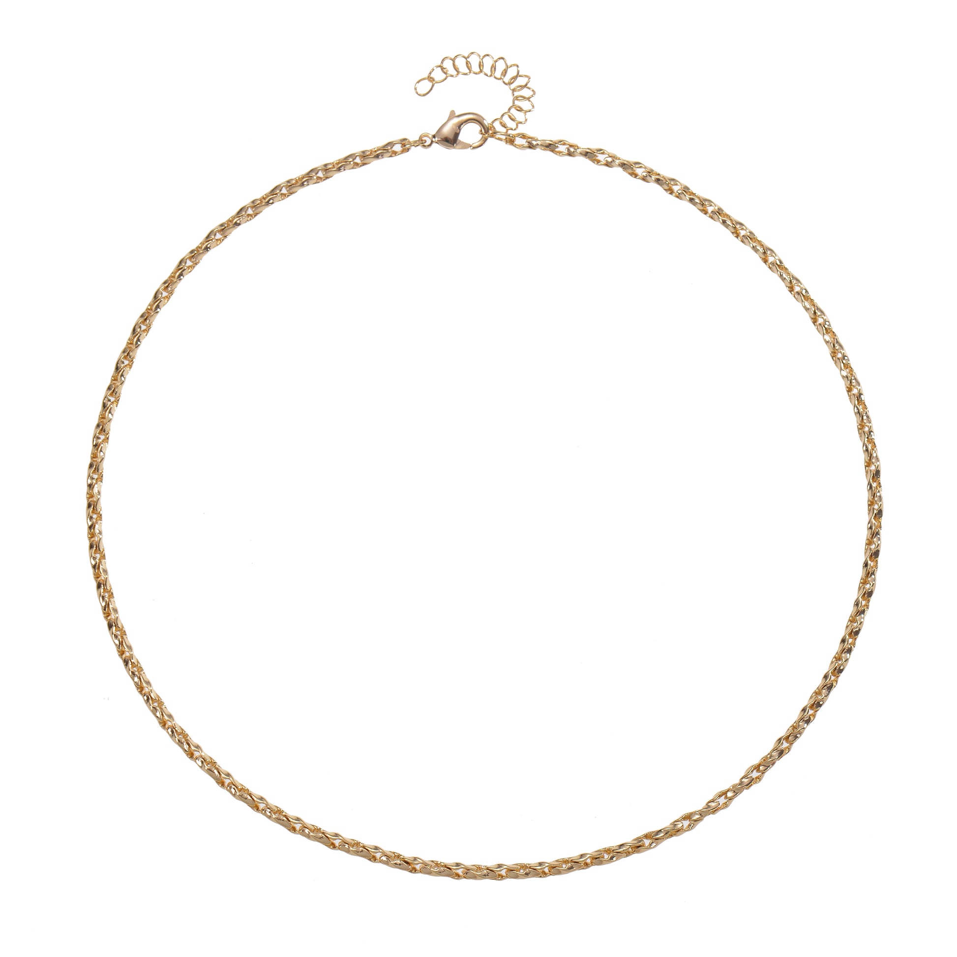 wafer gold layering necklace chain