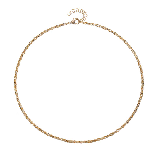 wafer gold layering necklace chain