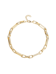 Gold chain necklaces on a white background.