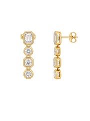 diamante drop earrings