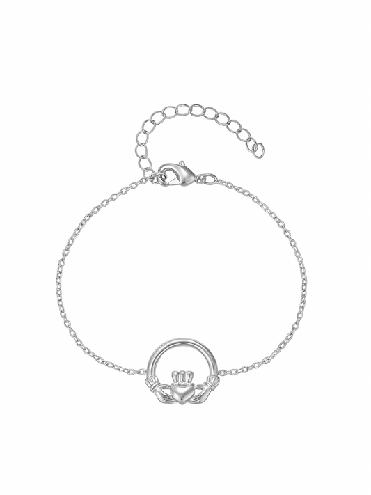The Claddagh Charm Bracelet - Silver