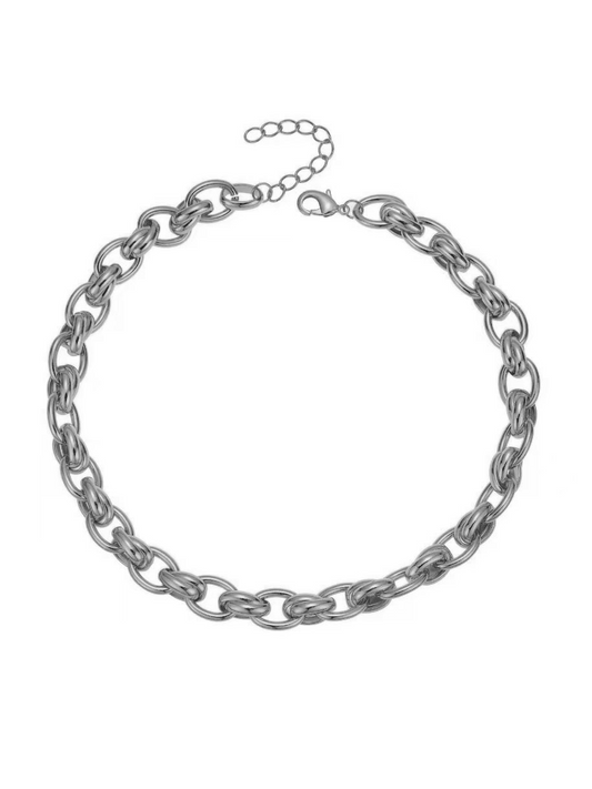 silver  chunky necklace