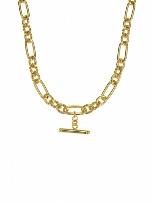 Apex Link T- Bar in Gold