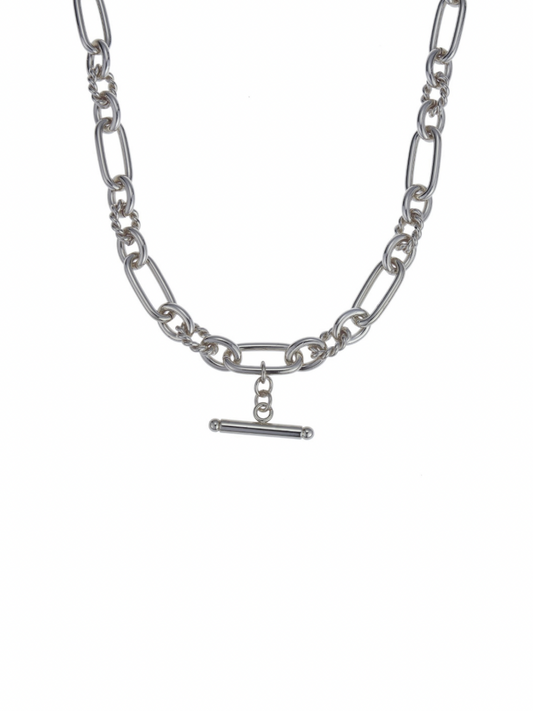 Apex Link T- Bar in Silver