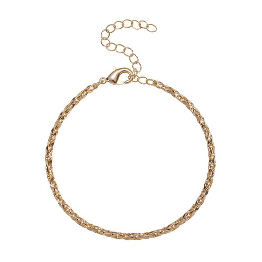 gold bracelet wafer chain