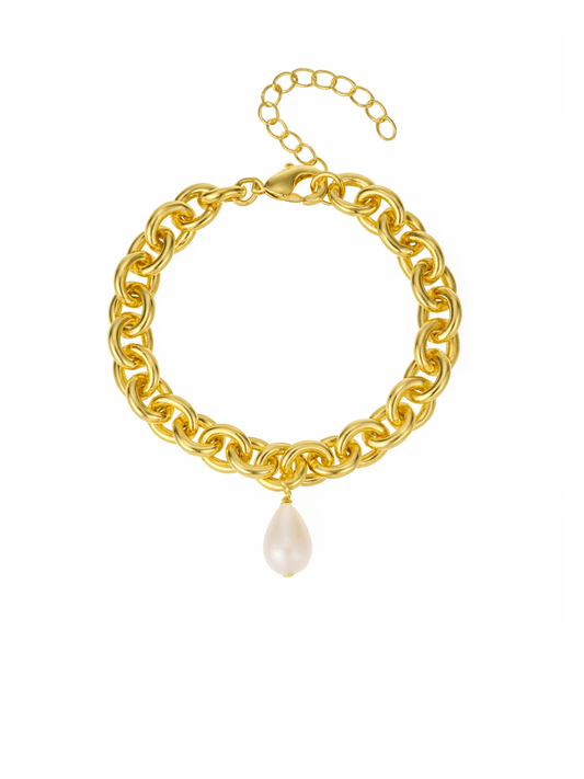 Bracelet à maillons croisés ovales