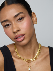 Bezel Baguette Hoop