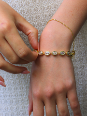 Circle Bezel Tennis Bracelet