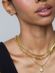 Bezel Baguette Hoop