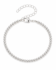 Silver Beaded Ball Bracelet 3mm