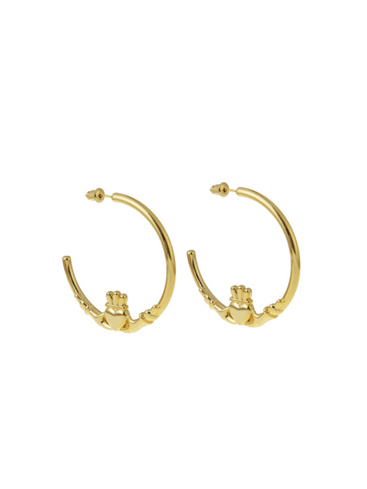 claddagh hoop earrings