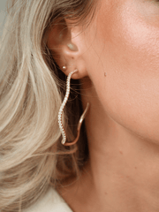 Créoles en cristal Allegra Wave