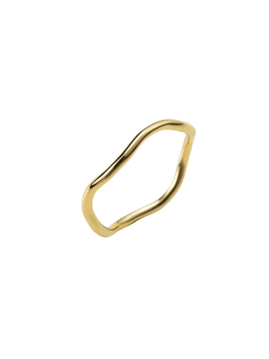 gold wave ring dainty