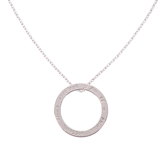 silver disc IRISH NECKLACE