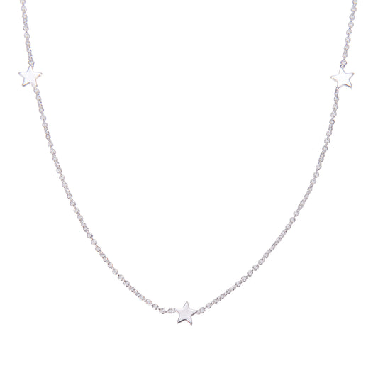 silver star celestial chain necklace