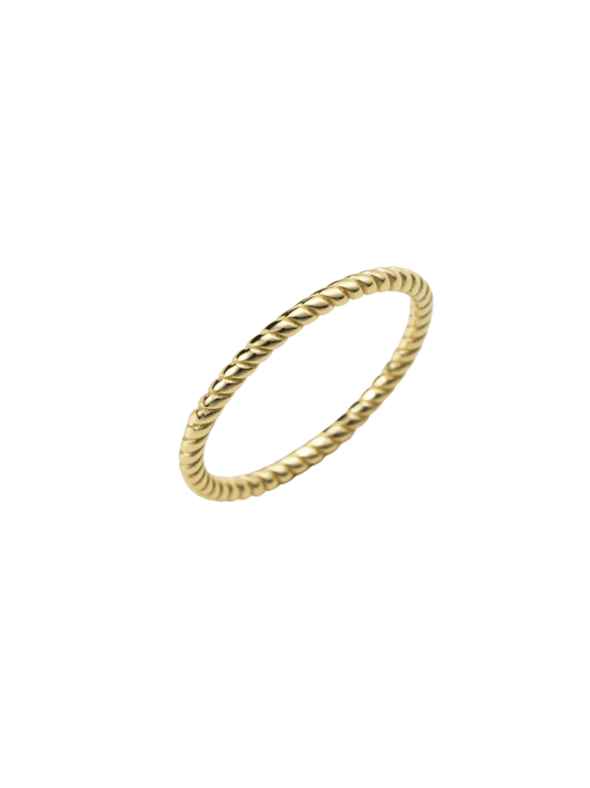 twisted gold ring dainty layering