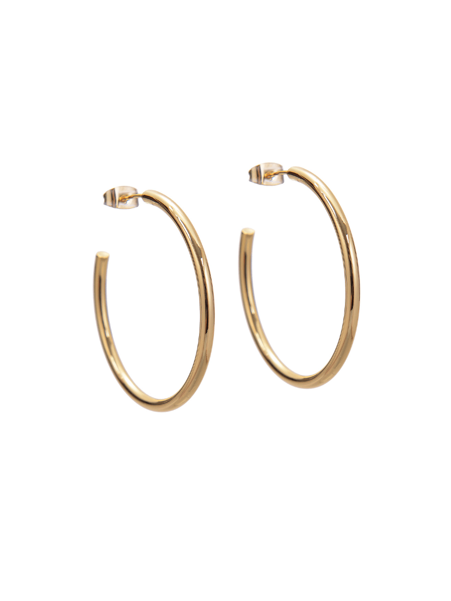 Gold hoop earrings