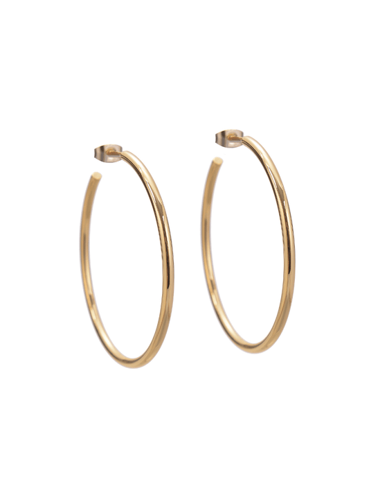 Classic gold hoop earring
