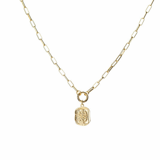 Chunky coin gold layering necklace