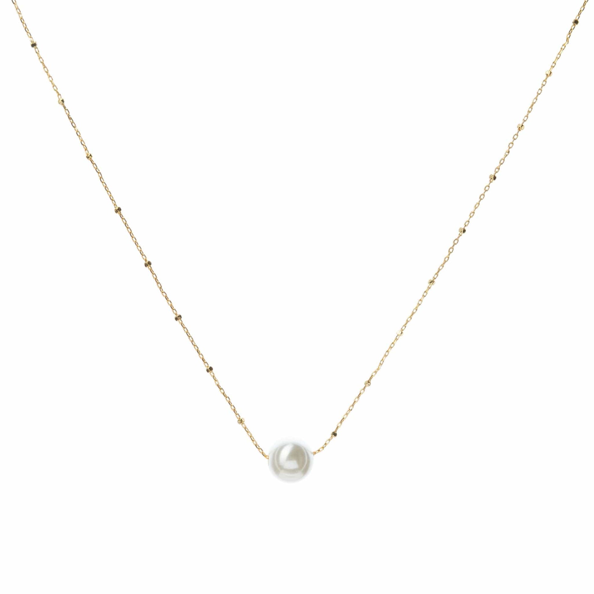 Bridal Pearl Necklace in Gold