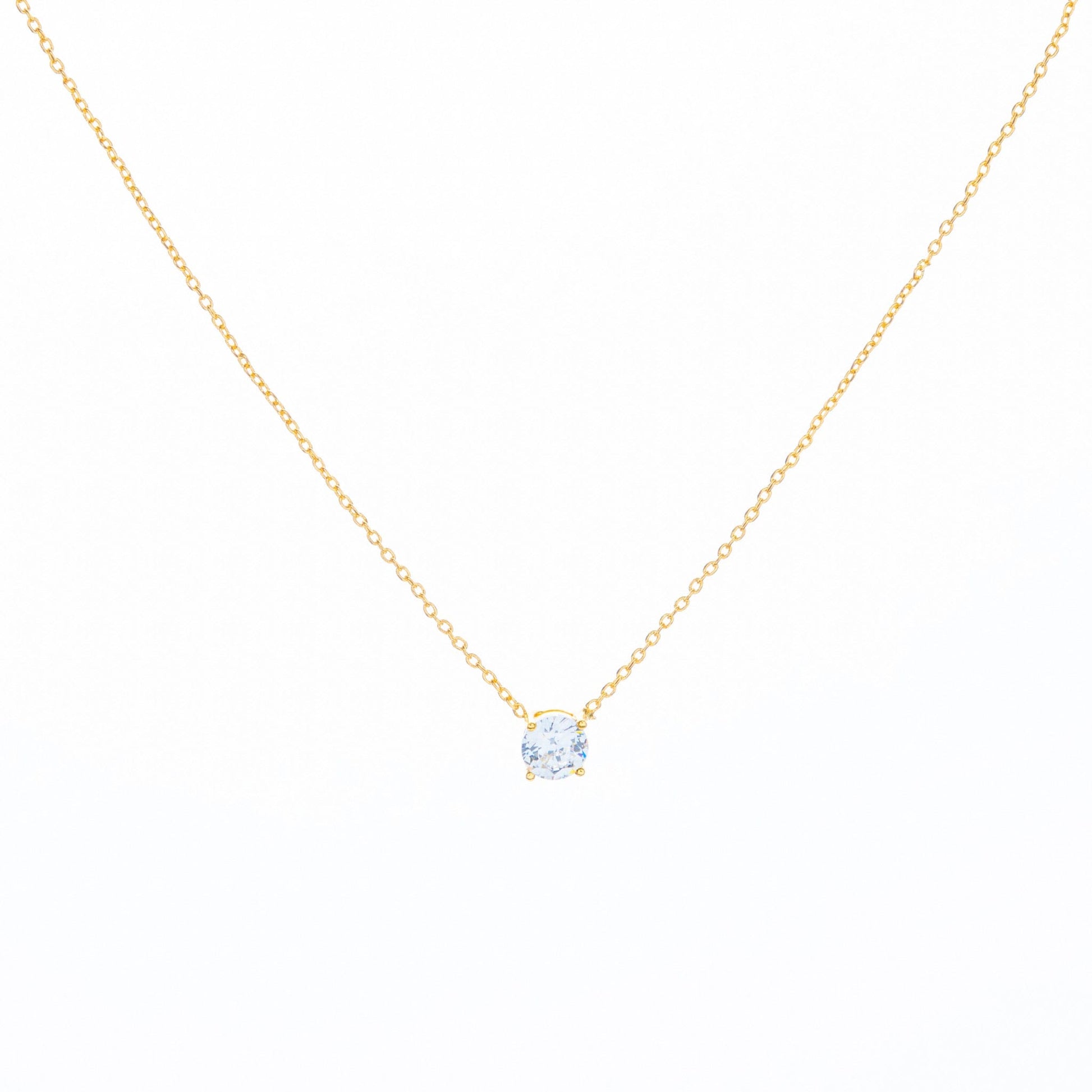 Floating diamond wedding necklace