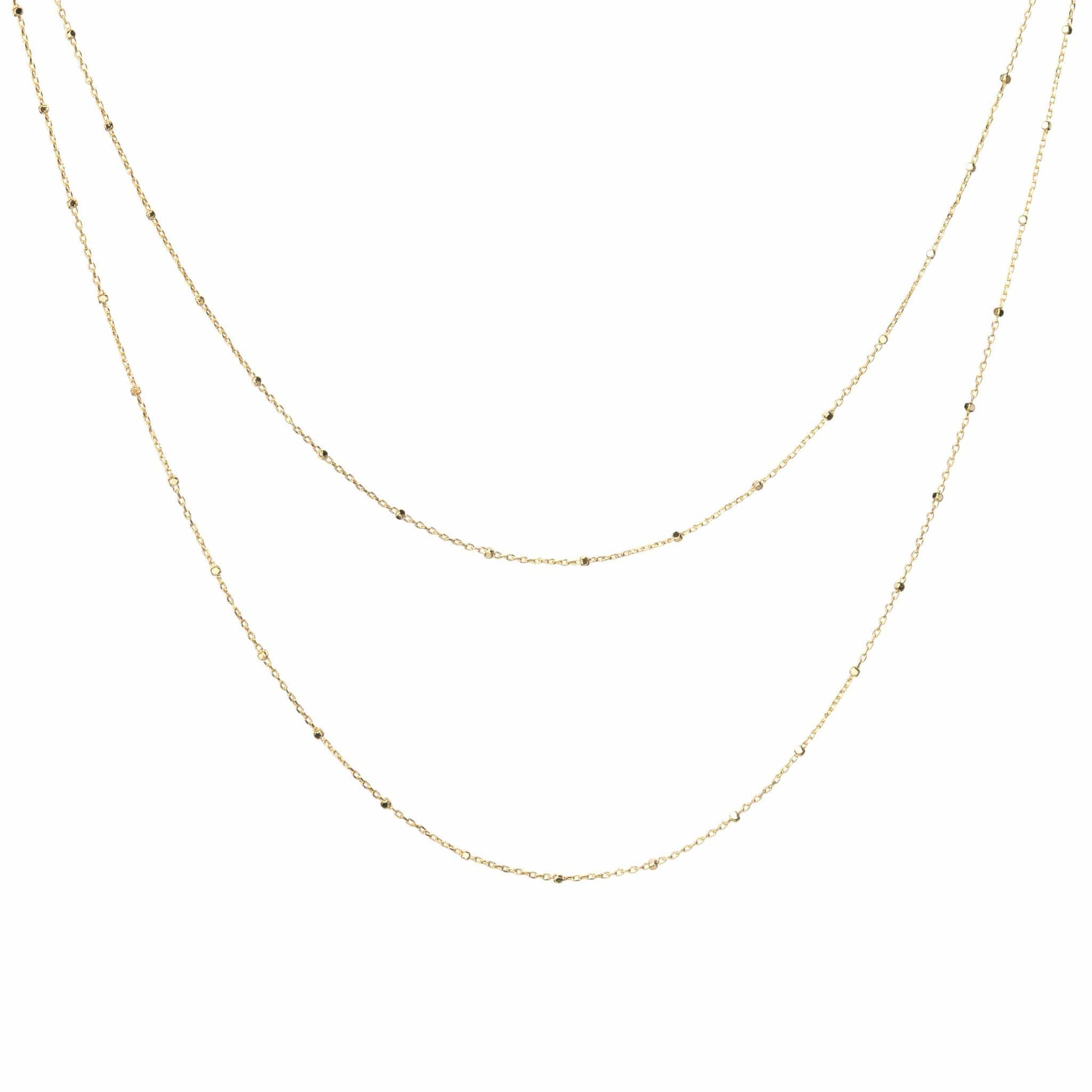 Multi layer gold beaded chain