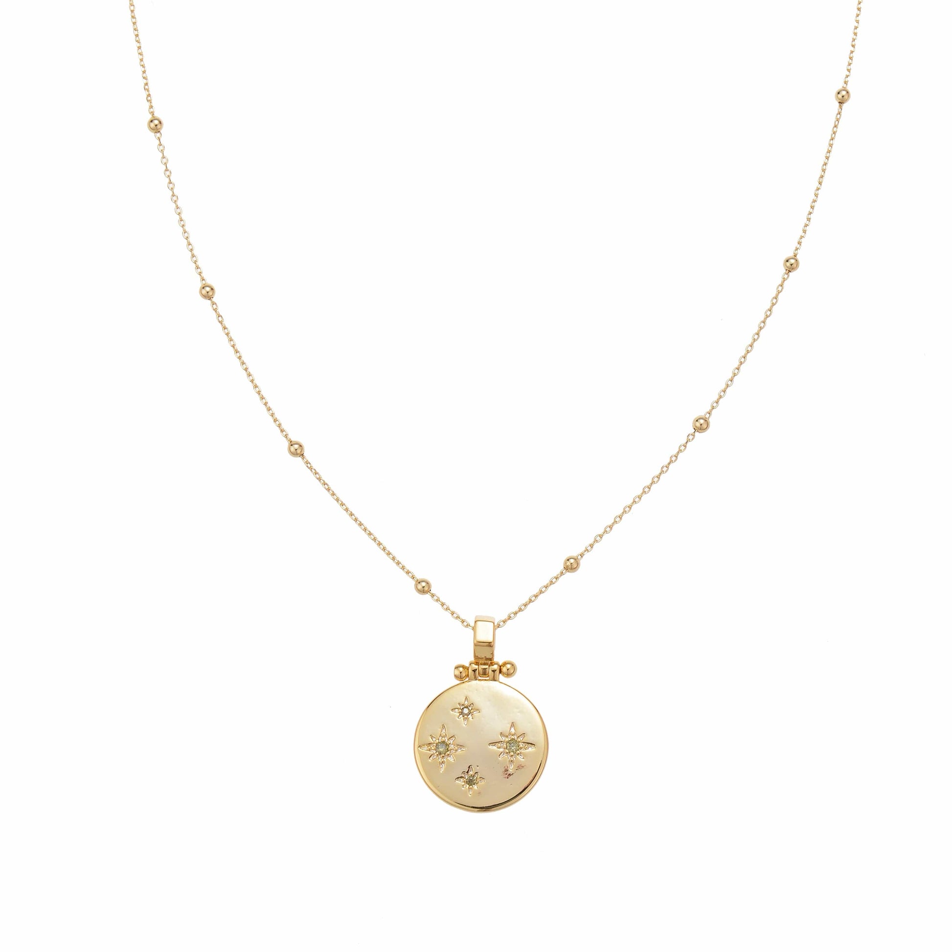 August birth stone in gold
