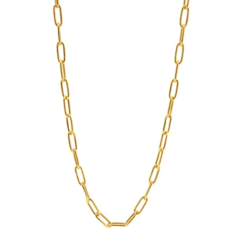Gold-colored Celebrate: Always Linked Necklace with elongated oval links.