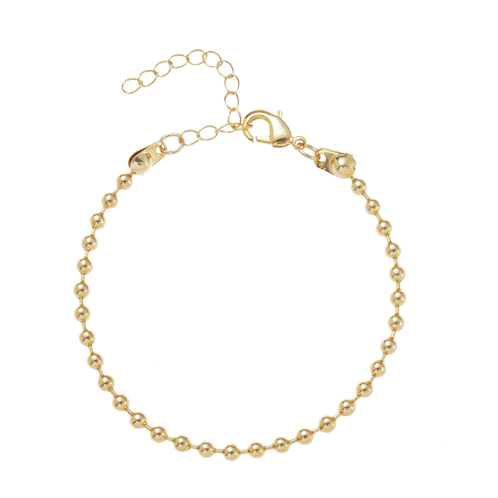gold bracelet with beads