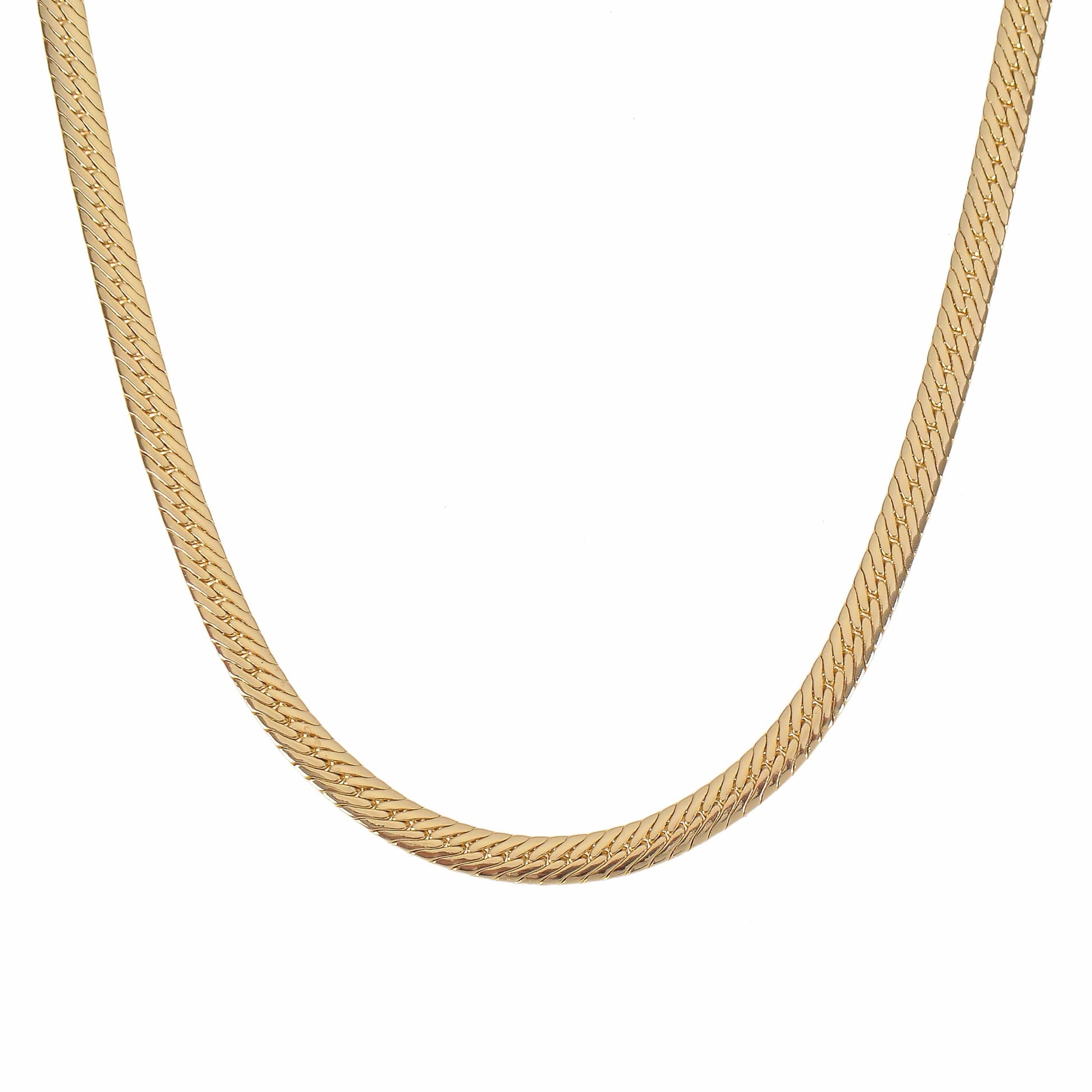 snake herringbone chain necklace