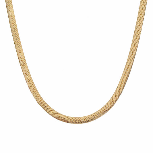 snake herringbone chain necklace