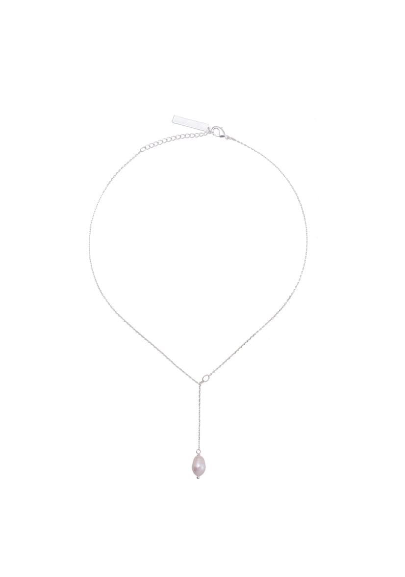pearl drop lariat bridal wedding necklace