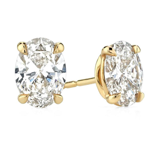 Princess cut crystal stud earring