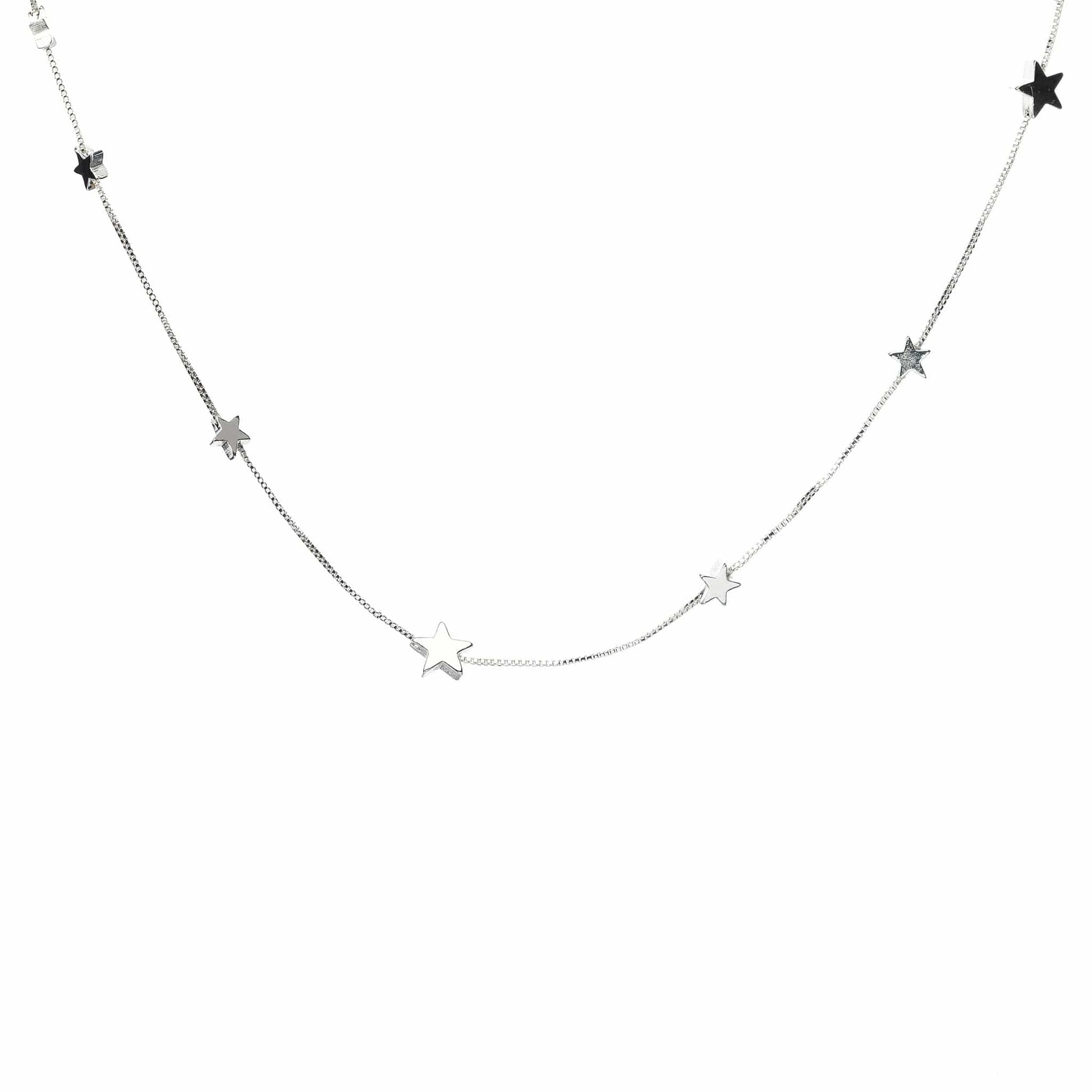 silver star charm necklace