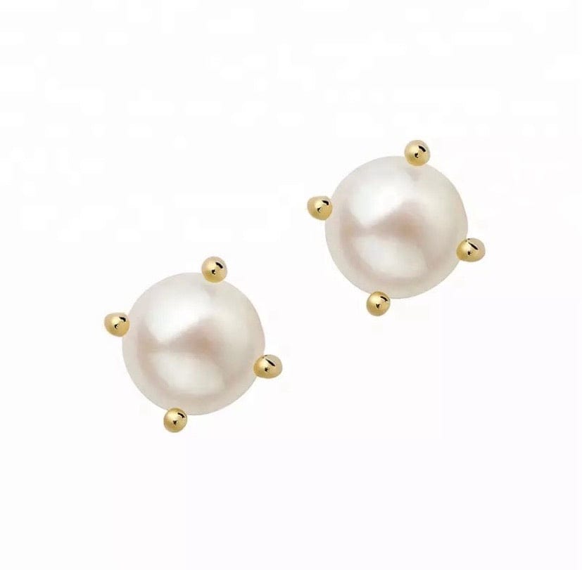 pearl stud earrings