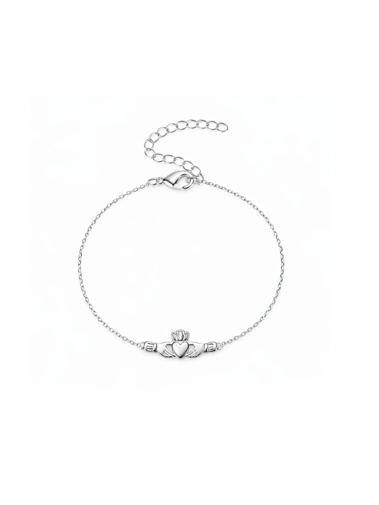 The Bar Claddagh Bracelet in silver