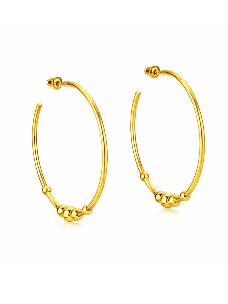 beaded hoop earrings