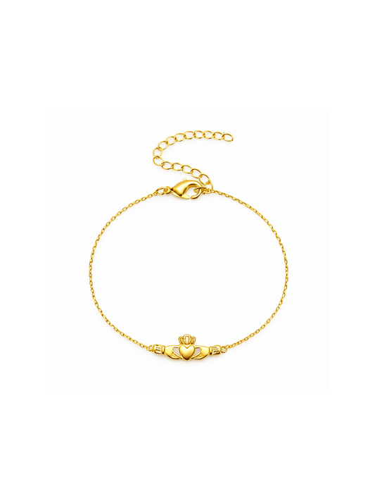 The Bar Claddagh Bracelet in gold