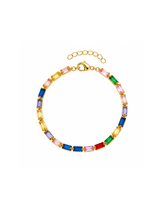 Rainbow Tennis Bracelet