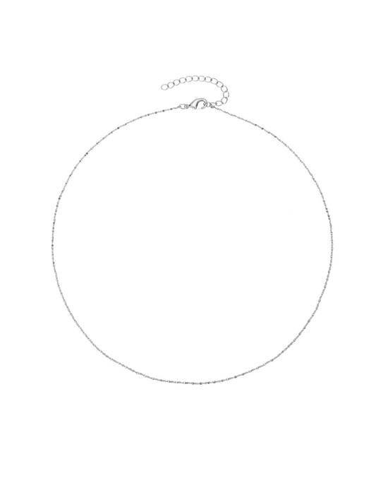 delicate silver necklace
