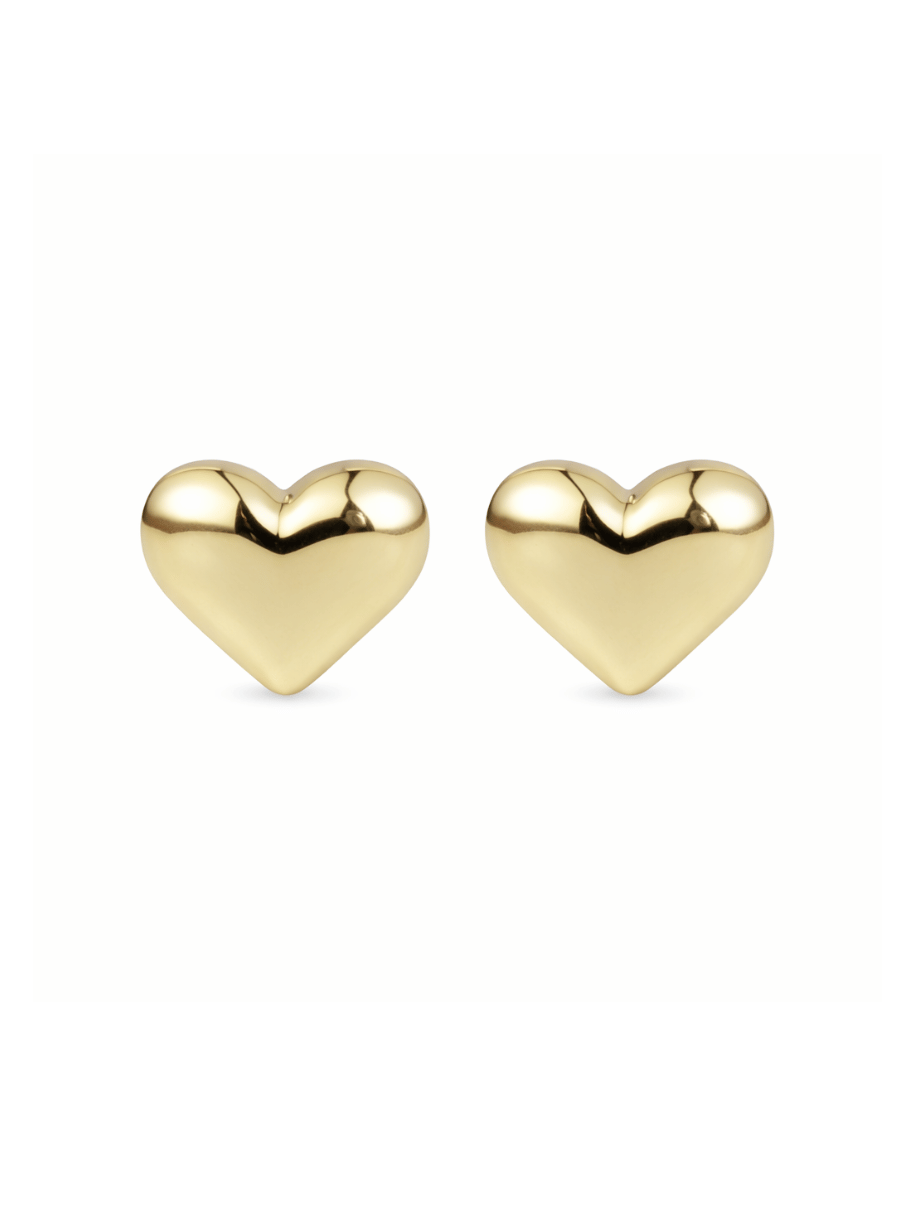 heart stud earrings