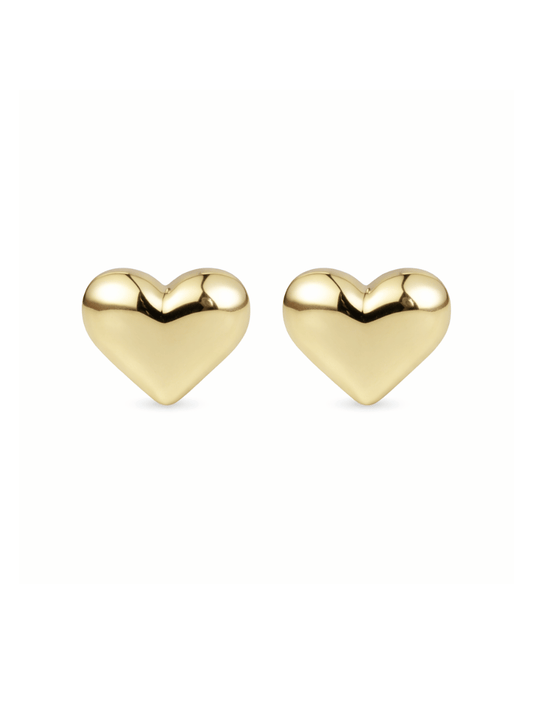 heart stud earrings