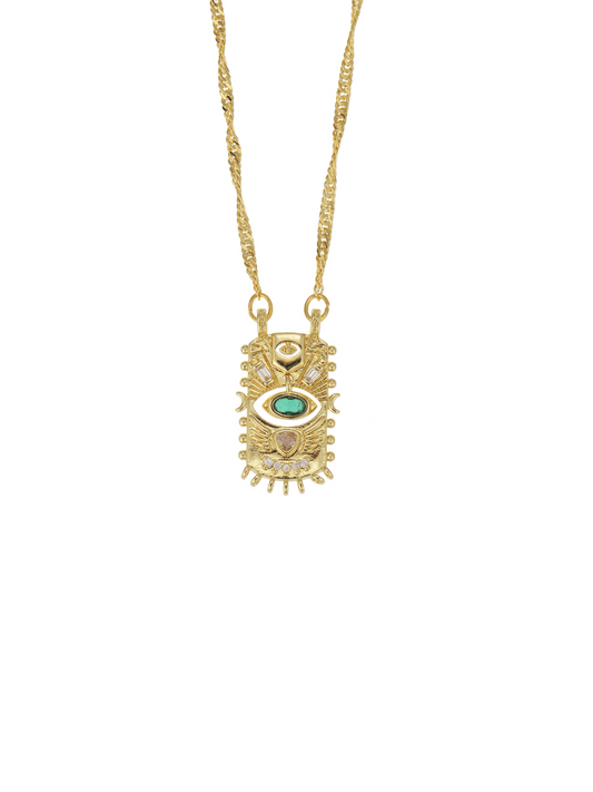 evil eye coin necklace