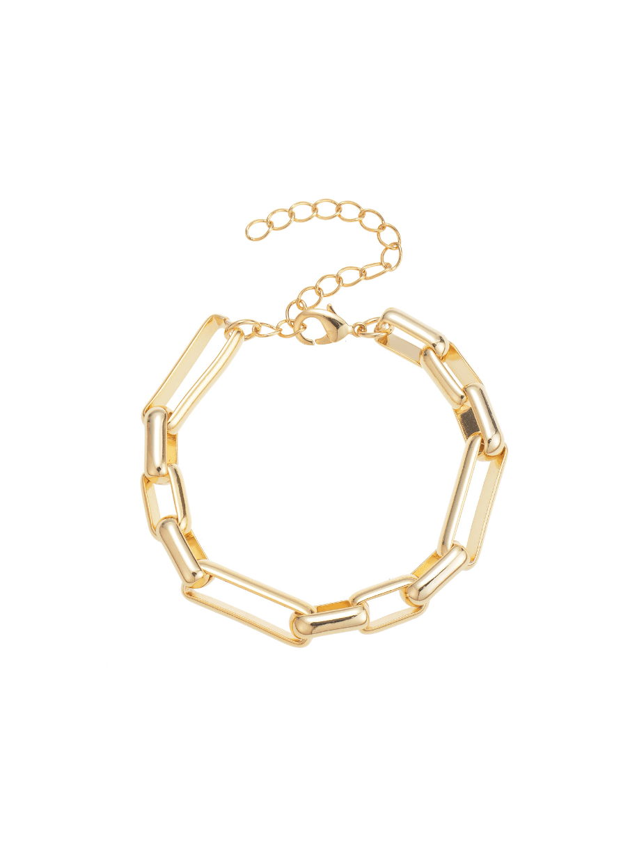 chunky gold link bracelet
