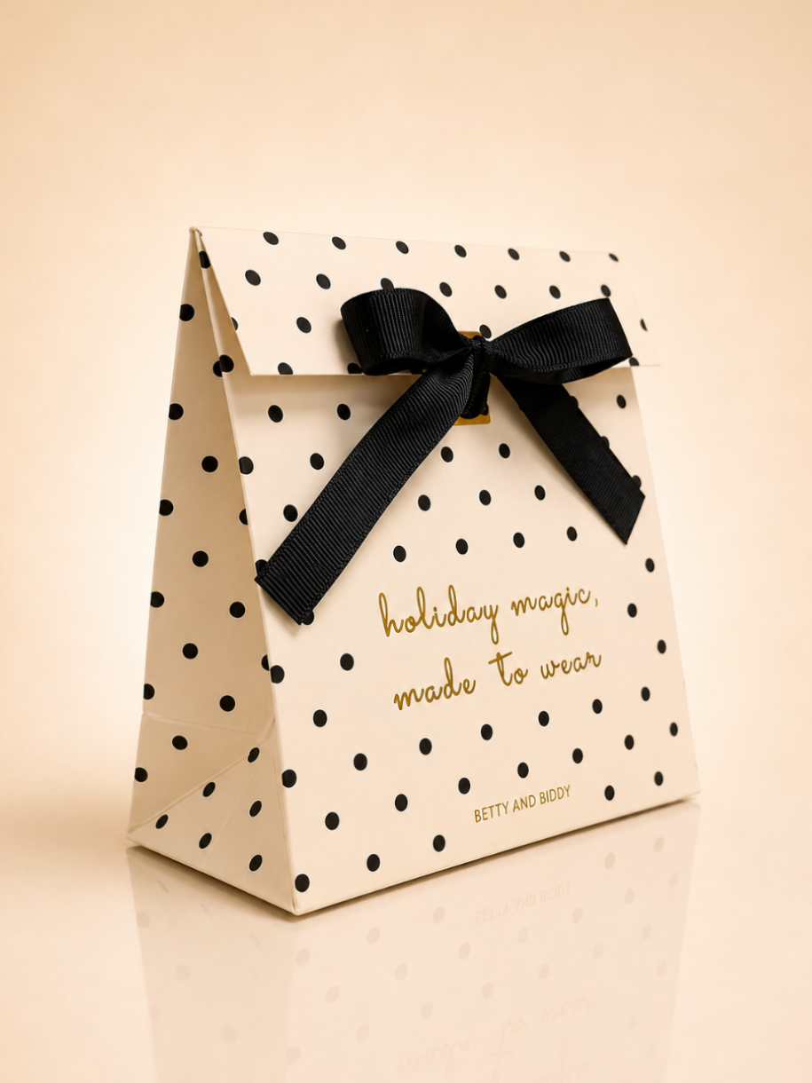 Betty & Biddy Holiday Gift Box – festive holiday seasonal jewellery gift box packaging