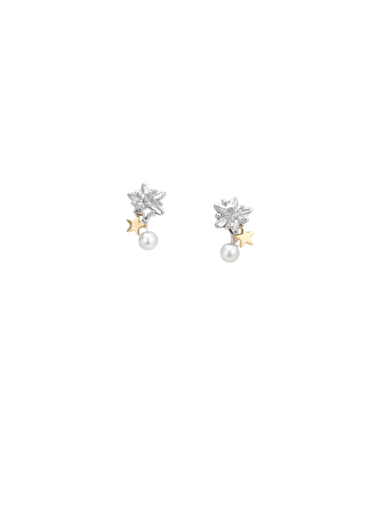 star and pearl earrings