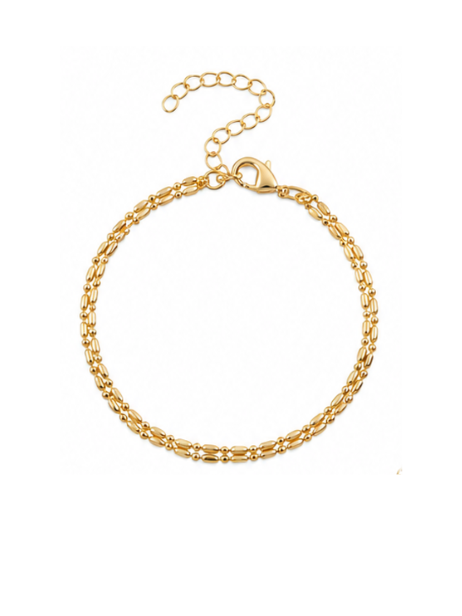 Gold Double Layer Link Bracelet from the Home For The Holidays jewellery gift set