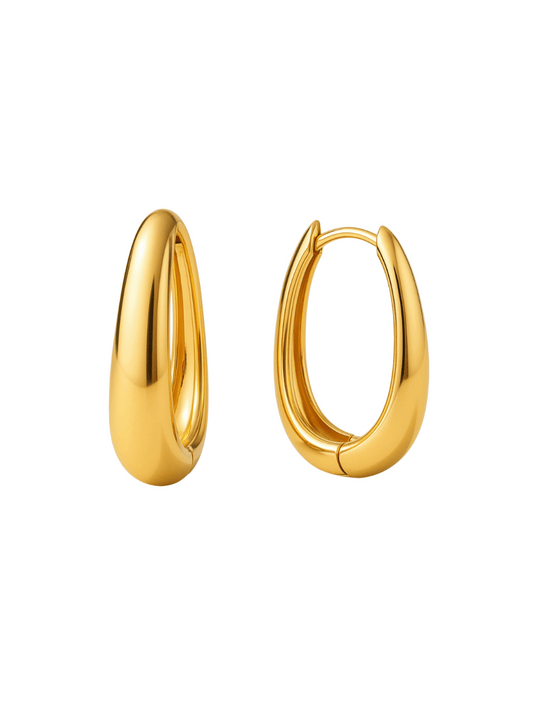 drop oval earrings