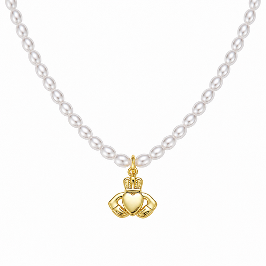 The Claddagh Pearl Necklace